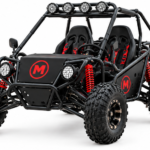 Moozgo Trailblazer 200cc Off-Road Dune Buggy, 2-Seat with LED Light Bar, Black/Red