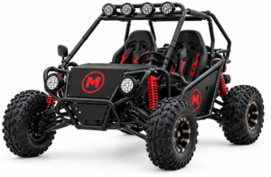 Moozgo Trailblazer 200cc Off-Road Dune Buggy, 2-Seat with LED Light Bar, Black/Red