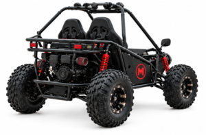 Moozgo Trailblazer 200cc Off-Road Dune Buggy, 2-Seat with LED Light Bar, Black/Red - Image 3