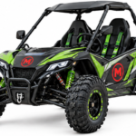 Moozgo Venom 200cc Off-Road Buggy, 2-Seat with Roof and Side Nets, Green/Black