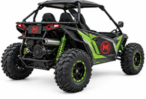 Moozgo Venom 200cc Off-Road Buggy, 2-Seat with Roof and Side Nets, Green/Black - Image 3