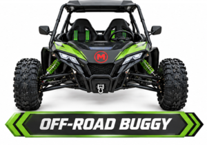 Moozgo Venom 200cc Off-Road Buggy, 2-Seat with Roof and Side Nets, Green/Black - Image 4