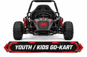 Moozgo Blaze 125cc Youth Go-Kart, Off-Road Kids Buggy, Black/Red - Image 4