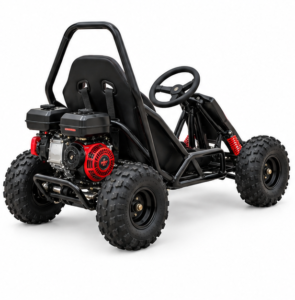 Moozgo Rookie 98cc Kids Off-Road Go-Kart with Roll Cage, Black - Image 3