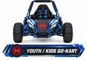 Moozgo Storm 125cc Youth Buggy Go-Kart with Roll Cage, Blue - Image 4