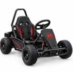 Moozgo Volt 48V Electric Go-Kart for Kids and Teens, Black/Red