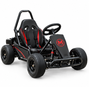Moozgo Volt 48V Electric Go-Kart for Kids and Teens, Black/Red