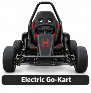 Moozgo Volt 48V Electric Go-Kart for Kids and Teens, Black/Red - Image 4