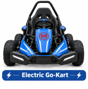 Moozgo Volt Pro 48V Electric Go-Kart with LED Light Bar, Blue - Image 4
