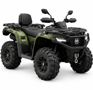 Moozgo Ranger 450 4x4 Utility ATV with Front Winch, Army Green
