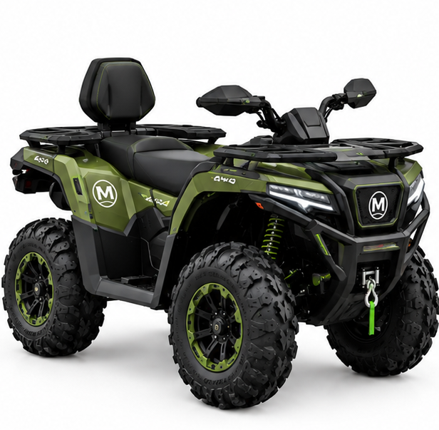 13_1 Moozgo Ranger 570 2-Up 4x4 Utility ATV with EPS and Winch, Green - Image 1