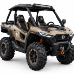 Moozgo Ranger 570 4x4 Utility Side-by-Side with Roof and Winch, Desert Tan