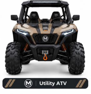 Moozgo Ranger 570 4x4 Utility Side-by-Side with Roof and Winch, Desert Tan - Image 4