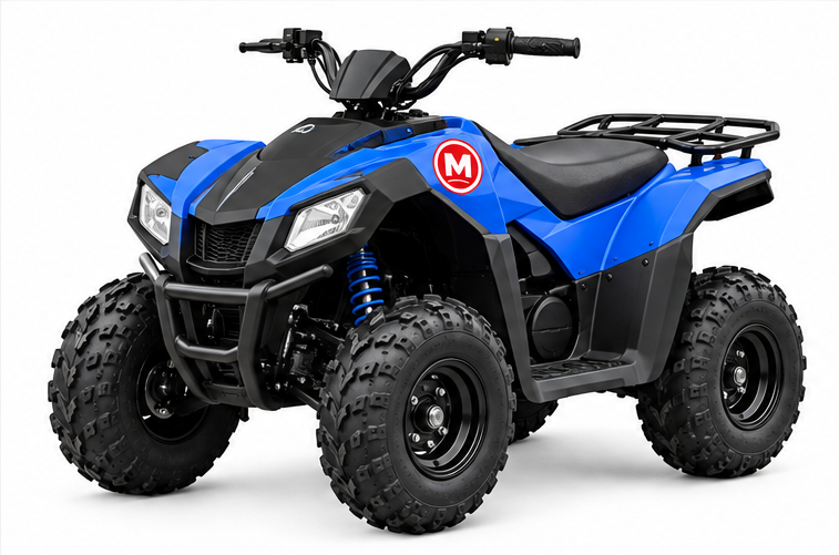 17_1 Moozgo Cub 125cc Youth ATV with Parental Controls, Blue - Image 1