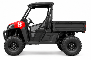 Moozgo Workhorse 400 Utility UTV with Dump Bed and Winch, Red - Image 2