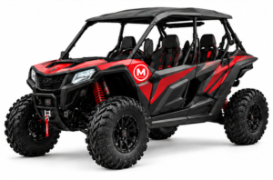 Moozgo Viper 1000 4-Seat Sport UTV, Red/Black
