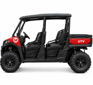 Moozgo Workhorse 700 4-Seat Crew Utility UTV with Cargo Bed, Red - Image 2