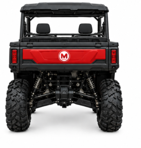 Moozgo Workhorse 700 4-Seat Crew Utility UTV with Cargo Bed, Red - Image 3