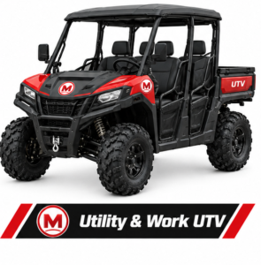 Moozgo Workhorse 700 4-Seat Crew Utility UTV with Cargo Bed, Red - Image 4